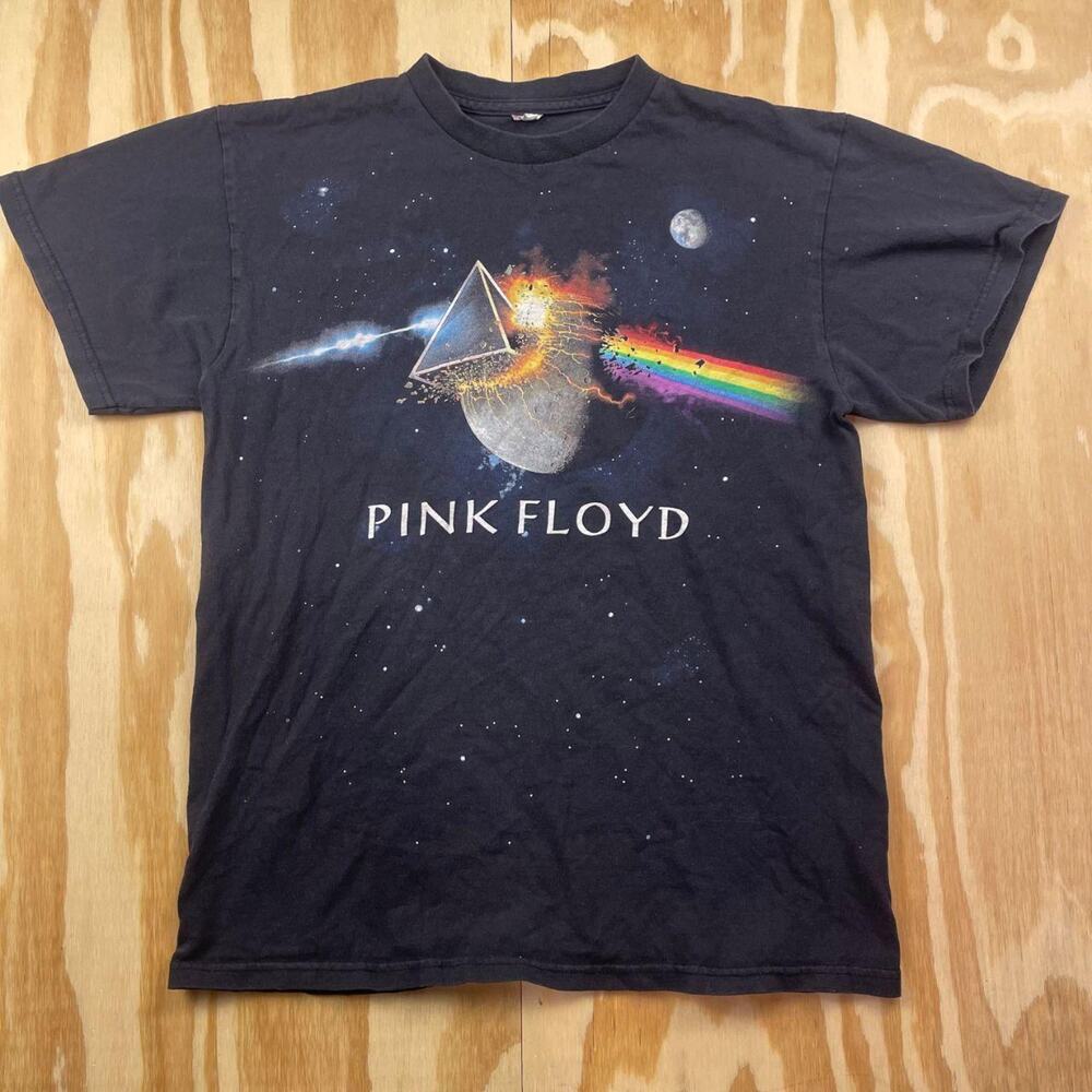 Vintage Y2K Pink Floyd Dark Side of the Moon T-Shirt – Black – Men’s M